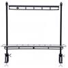 Baoblaze Mensola in Alluminio Scaffale Ripiano Portaripiani Supporto da Tavolo per Campeggio Pieghevole con Barra Appesa E Ganci per Posate in Lega di, Corto