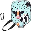 YQxwJL Graziosa copertura per pagaia in neoprene con stampa a pois di mucca, custodia protettiva con cerniera e tasca in rete e moschettone