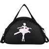 Baoblaze Borsa Danza Bambini Ballerina Borsa Tracolla Zaino Borsone Oxford Impermeabile con Fiocco 3D E Adatta per Lezione di Balletto Ginnastica Danza Latina, Nero