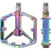 Scinouakpy Pedali Bici, Pedali MTB in Alluminio CNC con Cuscinetto du Sigillato, Universali Pedali Bicicletta Flat, Piattaforma, Pedale Piatti 9/16 Antiscivolo per Mountain Bike, Corsa, BMX, Rainbow