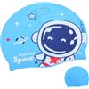 VALICLUD Cuffia da Nuoto in Silicone per Bambine, Cartone, Blu | Leggera, Elasticità Elevata, per Chioma Asciutti, Stile Semplice e Vivace