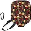 Generic pickleball Racket Case Red Wine Glasses pickleball Paddle Cover | Universale Impermeabile Custodia per racchetta da pickleball Per sport Fits Most Rackets uomini e donne