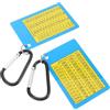 HAKIDZEL 2 Pezzi Carta Segna Distanza Golf in PVC, Calibrata con Precisione | Scheda Compatta per Pratica All'aperto, Accessorio da Sacca, Indicazioni Affidabili e Presa Adatta