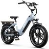 ONESPORT OT08 Bicicletta Elettrica Pieghevole 20×4.0 Fat Tire E Bike con 48V 18AH Batteria Rimovibile Fino a 120km & 250W Motore, Urban MTB Elettrico, 7 Velocità & Freni idraulici, Bluetooth APP
