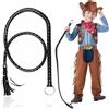 YUSHWENPTY Frusta di Halloween, Frusta Nera Intrecciata, 140 cm Frustino Equitazione per Accessori Halloween, Cosplay Festa