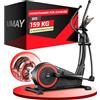 UMAY Cyclette ellittica per casa, ellittica magnetica, ultra silenziosa, con 16 livelli di resistenza, passo di 40 cm, monitor LCD, pedale antiscivolo, sensore di impulsi, capacità di carico 159 kg