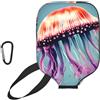 YQxwJL Copertura per pagaia in neoprene con stampa meduse, custodia protettiva con cerniera con tasca in rete e moschettone