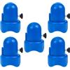 CIYODO 5 Set Cappucci per Tubo Trampolino Blu, Ricambio Pratico | Plastica, Confezione da Vite Inclusa, Copertura per Palo e Montante, Parti Sostituibili