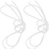 CLISPEED 2 Pezzi Corda per Infilatura Rete Canestro Basket, Nylon Bianco | Accessorio per Canestro e Tabellone, Installazione Rapida, Supporto Affidabile, Uso Interno ed Esterno
