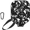 YQxwJL Copertura di pagaia del pickleball del neoprene della stampa dei modelli in bianco e nero, manica protettiva della chiusura lampo con la tasca della rete e il moschettone