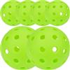 HOLIDYOYO 6 Pezzi Palla da Pratica Fosforescente, 40 Fori, PE Leggero | Uso Interno ed Esterno, Sicura per Persone e Oggetti, Colore Verde Chiaro, Pallina Compatta Riutilizzabile
