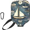 YQxwJL Copertura per pagaia in neoprene con stampa di barca a vela nautica, custodia protettiva con cerniera con tasca in rete e moschettone