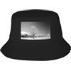 QAZWZML Willow Tree - Cappello da pescatore a doppio strato, ripiegabile, con protezione UV, colore: nero