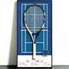 Generic Conservazione da parete Tennis, cornice decorativa racchetta, accessorio interno Ottimizza il tuo spazio con archiviazione racchetta compatta, decorazione sportiva elegante (31,5 x 5,7 pollici)