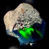 AK GEMS AND JEWELLERY Opale Opale Secco Ethiopian Opal Nero Fire Grezzo Naturale 15,5Ct 21x20mm