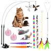 Teuaplo Gioco per Gatto, Giochi per Gatti In Casa con Piume e Ventosa, Giochi Gatto Interattivi, Giocattoli per Gatti per Caccia Giocare e Casa Esercizio
