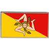Bandiera Del Distretto Di Sicilia (Italia) Spilla