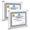 TUKA-i-AKUT 2X Acrilico Cornice Display da Parete per A4 Formato, Trasparente Targa da Ufficio Doppio Pannello, Cornice a Parete per Documenti Foto Certificati Volantini Poster, TKD9402-A4-2X
