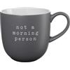 ASA Selection Hey! Not A Morning Person - Tazza da caffè grigia con manico in porcellana, 350 ml