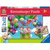 Ravensburger - Puzzle 2x12 Pezzi Cocomelon | Puzzle Bambini 3 Anni | Dimensioni Di 26x18 Cm | Regalo Bambino 3 Anni | Regalo Originale