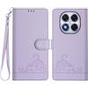 PEIYE Custodia per Xiaomi Redmi Note 14 Pro 5G, custodia a portafoglio in pelle sintetica con chiusura magnetica, porta carte di credito, stile libro, cavalletto pieghevole, antiurto - viola