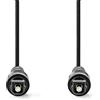 NEDIS Cavo audio ottico - Toslink maschio - Toslink maschio - 2.00 m - rotondo - PVC - nero - etichetta
