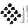 Rayakt Anker - 6 paia di gommini di ricambio per Soundcore P40i, con penna di pulizia (bianco), compatibili con Soundcore P30i, A40, Space A40, Liberty 4 NC e altre cuffie Bluetooth, colore nero