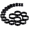 Longbeauty Set di 20/10 paia di piercing in silicone rigido, per lobo, in silicone