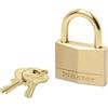 Master Lock 655EURD Lucchetto a Chiavi con Corpo e Archetto in Ottone Massiccio, Oro, 6.8 x 5.5 x 1.4 cm