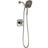 Delta T17264-RB-I Ashlyn 17 Series - Kit di finiture per doccia a doppia funzione con 2 spruzzi Touch Clean In2ition 2 in 1, soffione doccia con tubo flessibile, T17264-SS-I