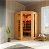 Parama Sauna ad infrarossi 123x123 cm H 198 in legno di Hemlock con radio integrata | Turku