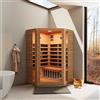 Parama Sauna ad infrarossi 122x122 CM H188 in legno Hemlock con radio integrata | Tampere