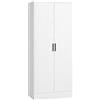 HOMCOM Armadio Camera da Letto 2 Ante con Soft Close 70x37x164 cm Bianco | Slim 37cm, Armadio Guardaroba Salvaspazio Multiuso, Barra Appendiabiti e Ripiani, Moderno, per Ripostiglio