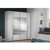 Forte NARAGO - Armadio in legno bianco, 200,1 x 210,5 x 61,2 cm (larghezza x altezza x profondità)