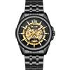 Anthony James Mystique Automatic Wrist Watches Men - Hand Assembled Water & Scratch Resistant Analogue Watch with 21 Jewel Gold Skeleton Dial Analogue Watches Men