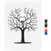 Ejoyous Tela impronte digitali matrimonio, tela albero per impronte digitali albero albero 6 colori fai da te per matrimonio festa di compleanno