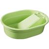 perfk Lavandino con asse da bucato, vasca da bagno versatile, comoda e portatile con lavatoio integrato per il lavaggio a mano dei vestiti in bagno, Verde