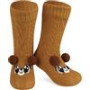 CityComfort Calze a Pantofola da Donna, Calzini Antiscivolo Donna in Caldo Pile, Calzettoni Invernali da Casa, Calze Natalizie Animali Divertenti Taglia Unica