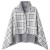 Cozyan Poncho Mantella Invernale da Donna - Caldo e Avvolgente, Maglia Aperta Davanti, Leggero, Lavorato a Maglia Con Chiusure Eleganti (Grigio)
