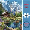 PuzzleTech Mini Puzzle Adulti Villa sul Lago e Montagne Innevate, Puzzle in Carta