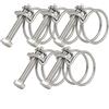 SEIWEI Fascette Stringitubo a Doppio Filo, 36-40 mm, Acciaio Inox 201, Fissaggio Universale per Tubi Idraulici, Anello Regolabile (Confezione da 5)