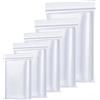 OTraki 500x sacchetti chiusura ermetica, 5 misure sacchetto di plastica trasparente antistrappo Sacchetto di plastica con cerniera, sacchetti con zip riutilizzabili