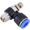 SEIWEI (SL6-M5) Connettore per tubo pneumatico con valvola a farfalla, valvola pneumatica da 4 m, valvola azionata ad aria per valvola di regolazione dell'aria, tubazioni pneumatiche, cilindri