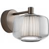 Vistosi PLISSE' APPLIQUE A PARETE P CRISTALLO C-PLISSE' GRIGIO CHIARO ACCIAIO SATINATO L22CC LED 2700K 12W 1500lm DIMMERABILE