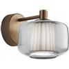 Vistosi PLISSE' APPLIQUE A PARETE P CRISTALLO C-PLISSE' GRIGIO SCURO BRONZO OPACO 2 L22CC LED 2700K 12W 1500lm DIMMERABILE