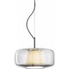 Vistosi PLISSE' SOSPENSIONE M CRISTALLO C-PLISSE' GRIGIO SCURO ACCIAIO SATINATO L32CC LED 3000K 12W 1600lm DIMMERABILE