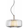 Vistosi PLISSE' SOSPENSIONE M CRISTALLO C-PLISSE' GRIGIO SCURO BRONZO OPACO 2 L32CC LED 3000K 12W 1600lm DIMMERABILE