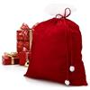 COM-FOUR® Noble Borsa natalizia XXL in velluto con una lunga corda | Borsa regalo per costume e decorazioni di Babbo Natale - Borsa di Babbo Natale