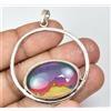 Unico 33.8Ct Mountain Aurora Opale Design 925 Argento Pendente per Regalo