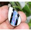 Ciondolo In Argento Sterling 925 17,90 Ct Opale Di Fuoco E Onice Regalo Per Lei